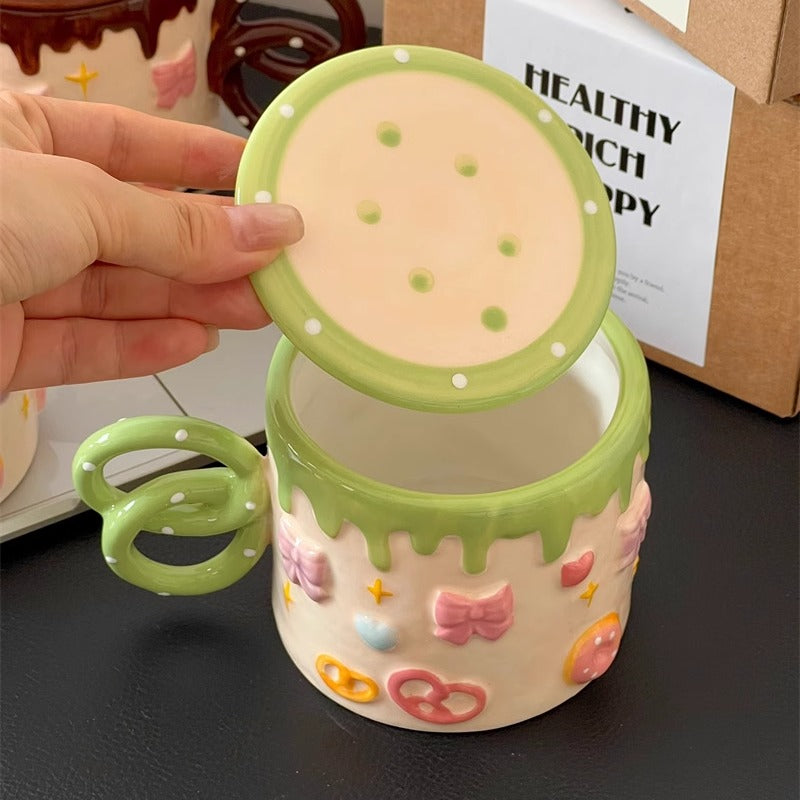 Biscuit Mug with Lid