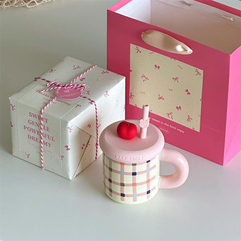Pink Mug with Lid