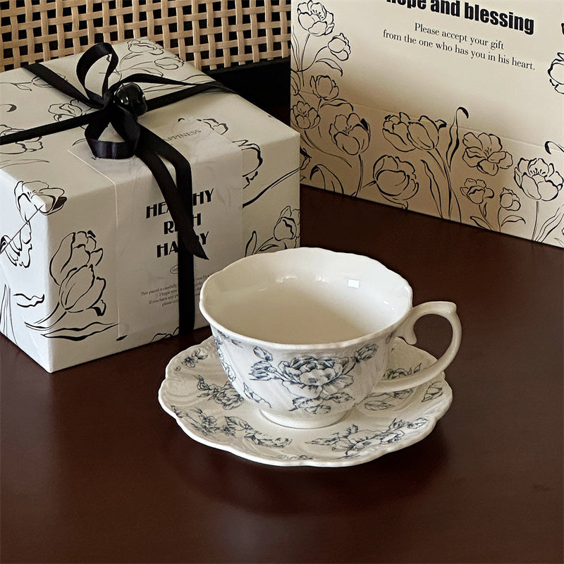 Blue Rose Vintage Coffee Cup