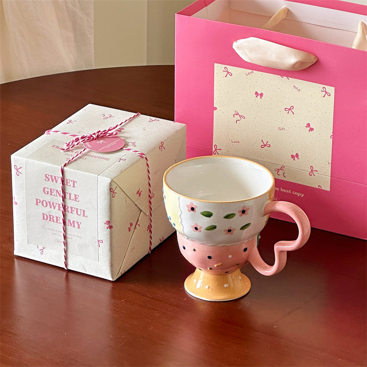 Pink Patchwork Goblet