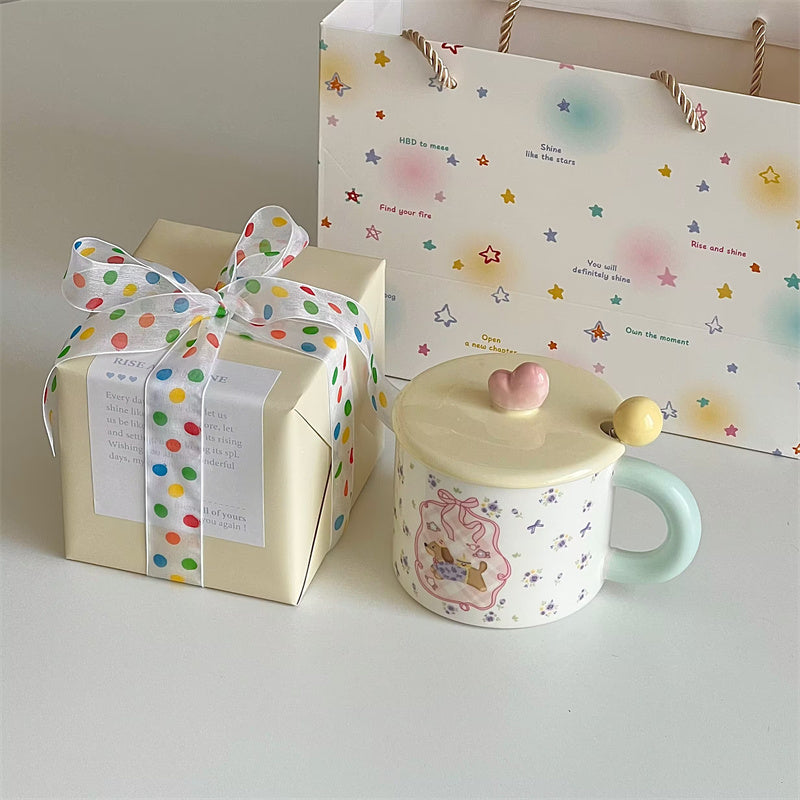Coquette Lace Mug with Lid