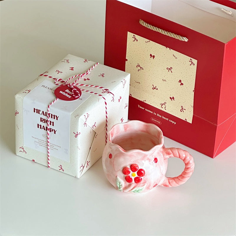 Red Flower Mug