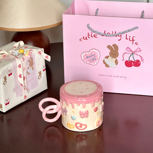 Biscuit Mug with Lid