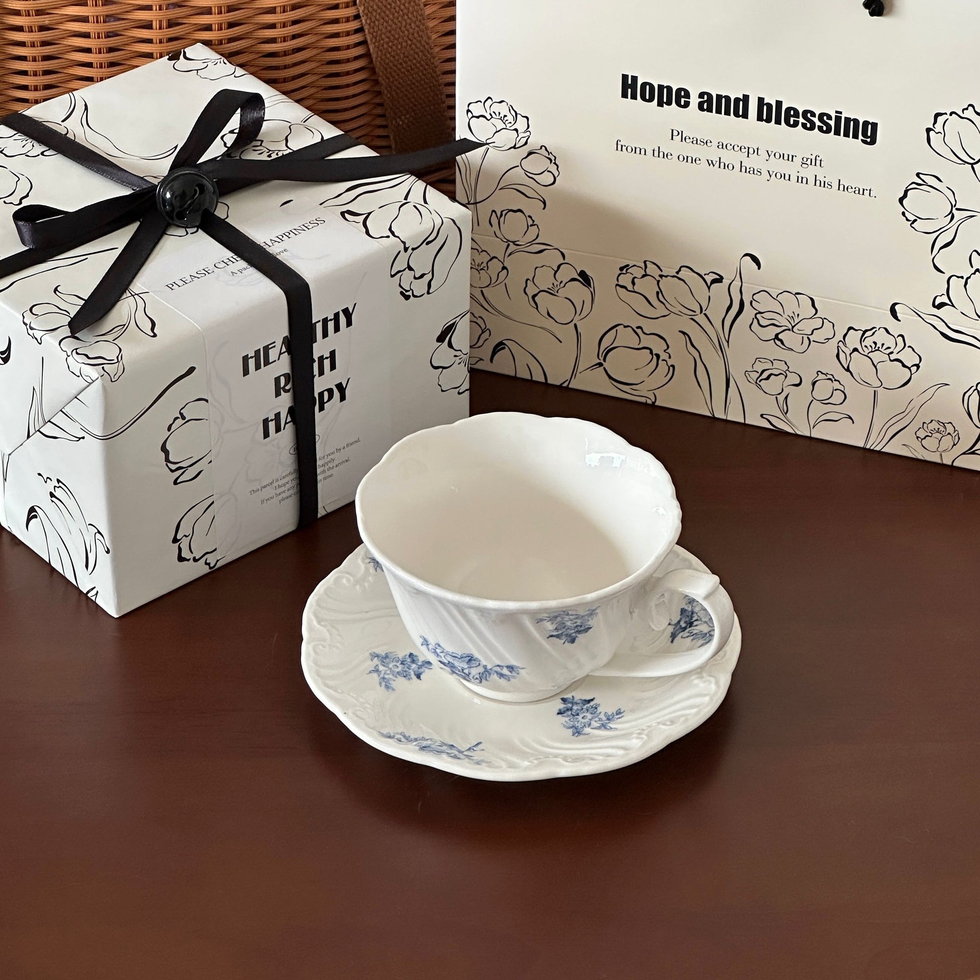 Blue Trumpet Tea Cup