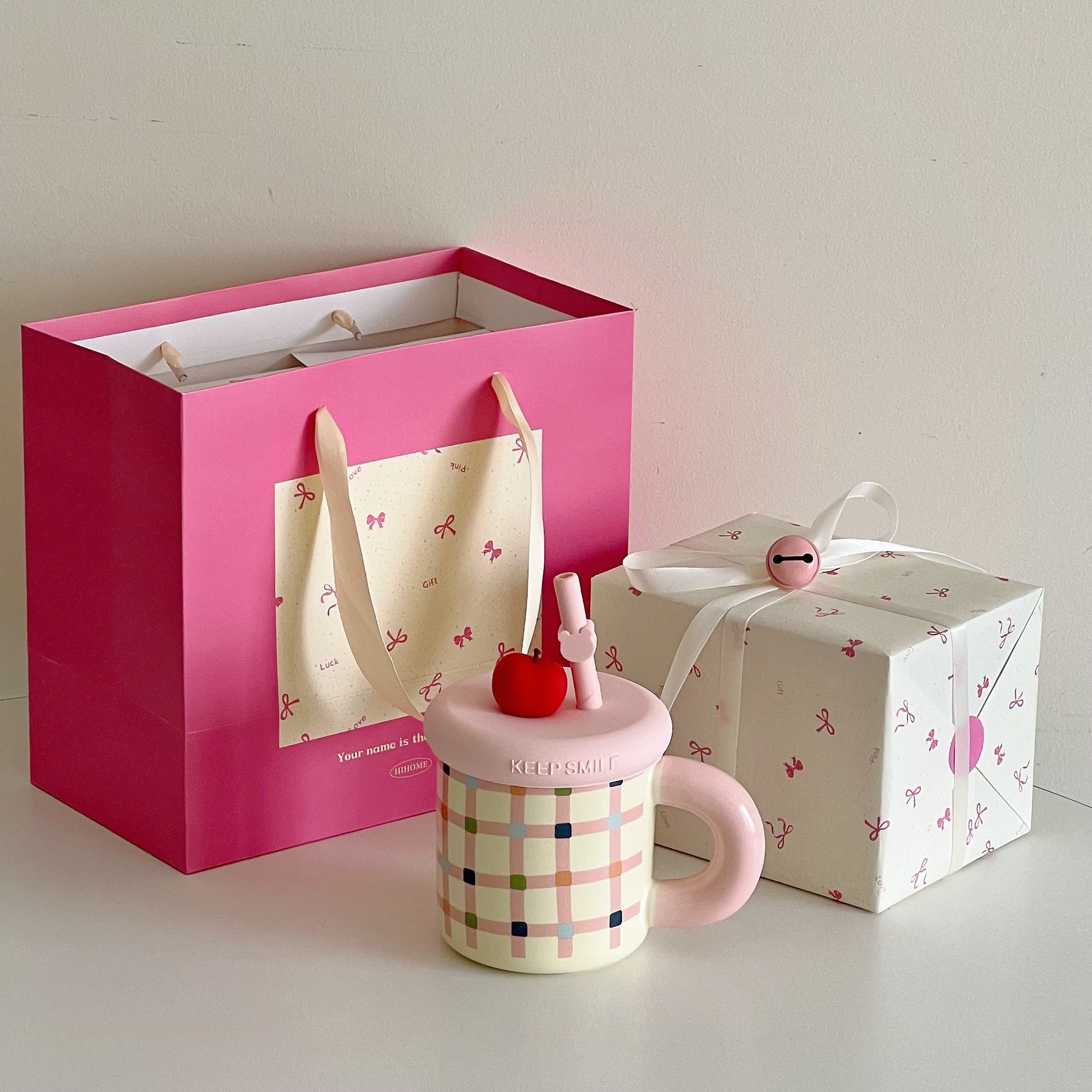 Pink Mug with Lid
