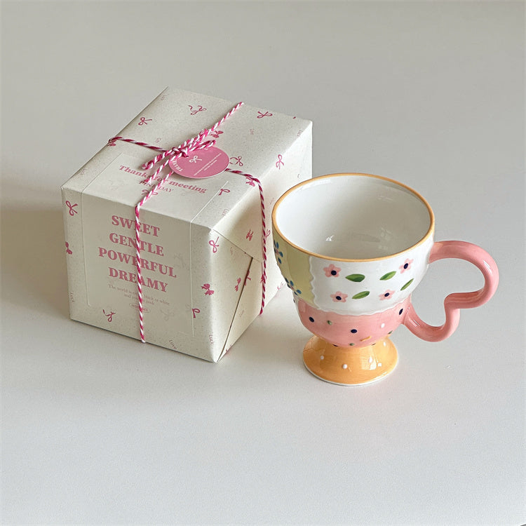 Pink Patchwork Goblet
