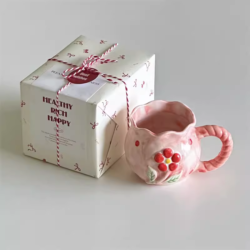 Red Flower Mug