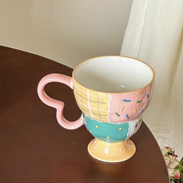 Pink Patchwork Goblet