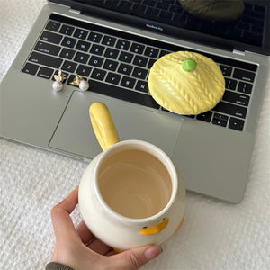 Cute Straw Hat Duck Mug