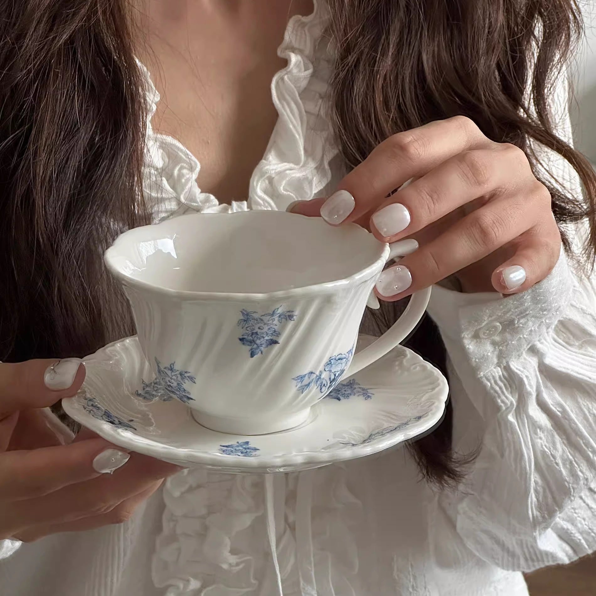 Blue Trumpet Tea Cup