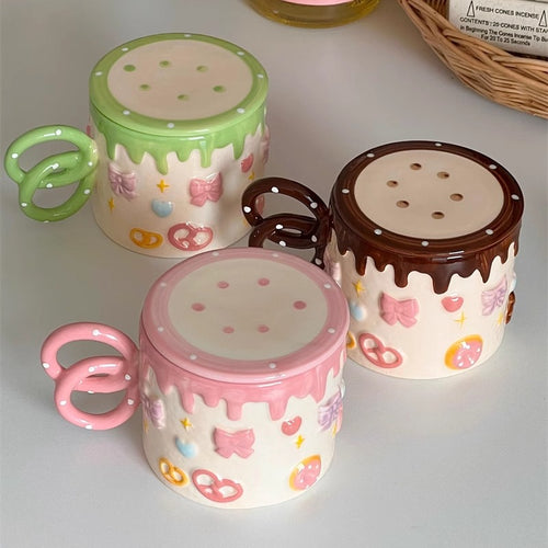 Biscuit Mug with Lid