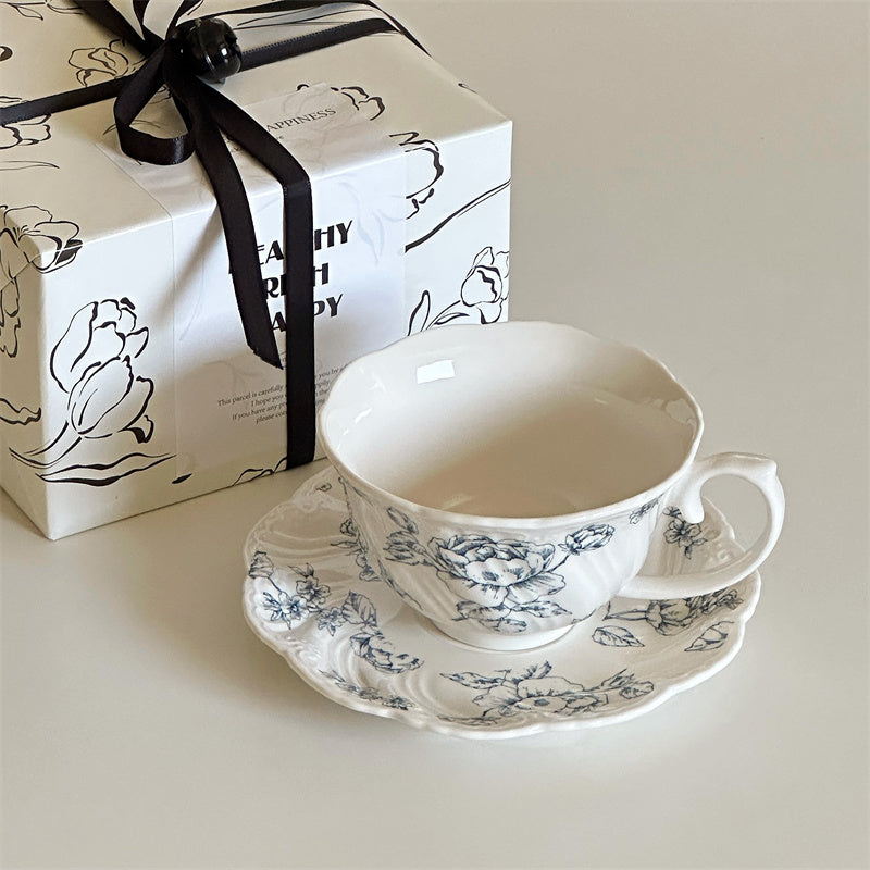 Blue Rose Vintage Coffee Cup