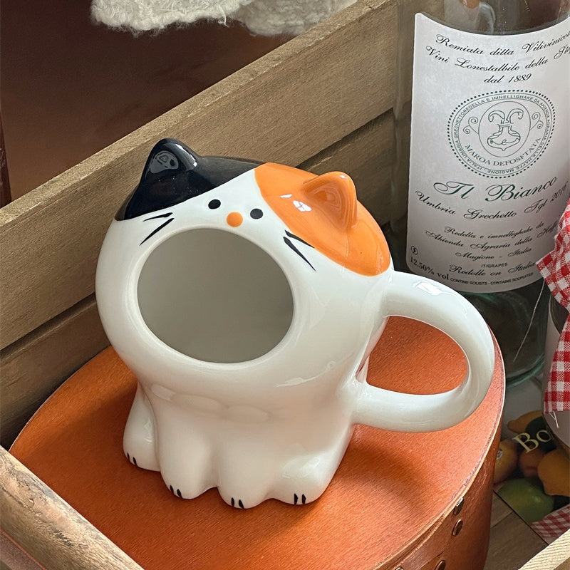 Calico Cat Yawn Mug