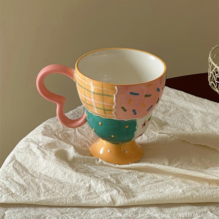 Pink Patchwork Goblet