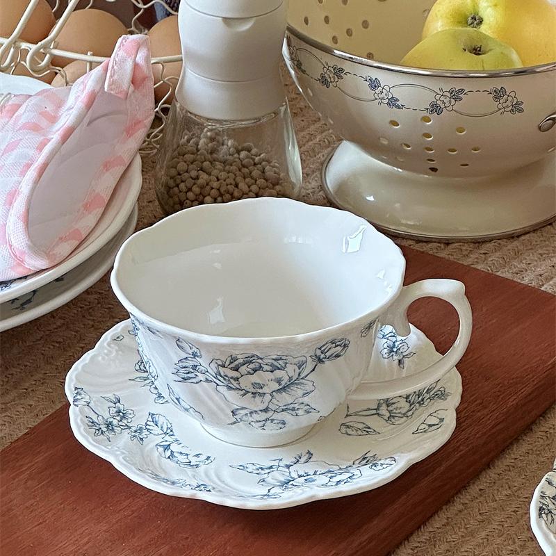Blue Rose Vintage Coffee Cup
