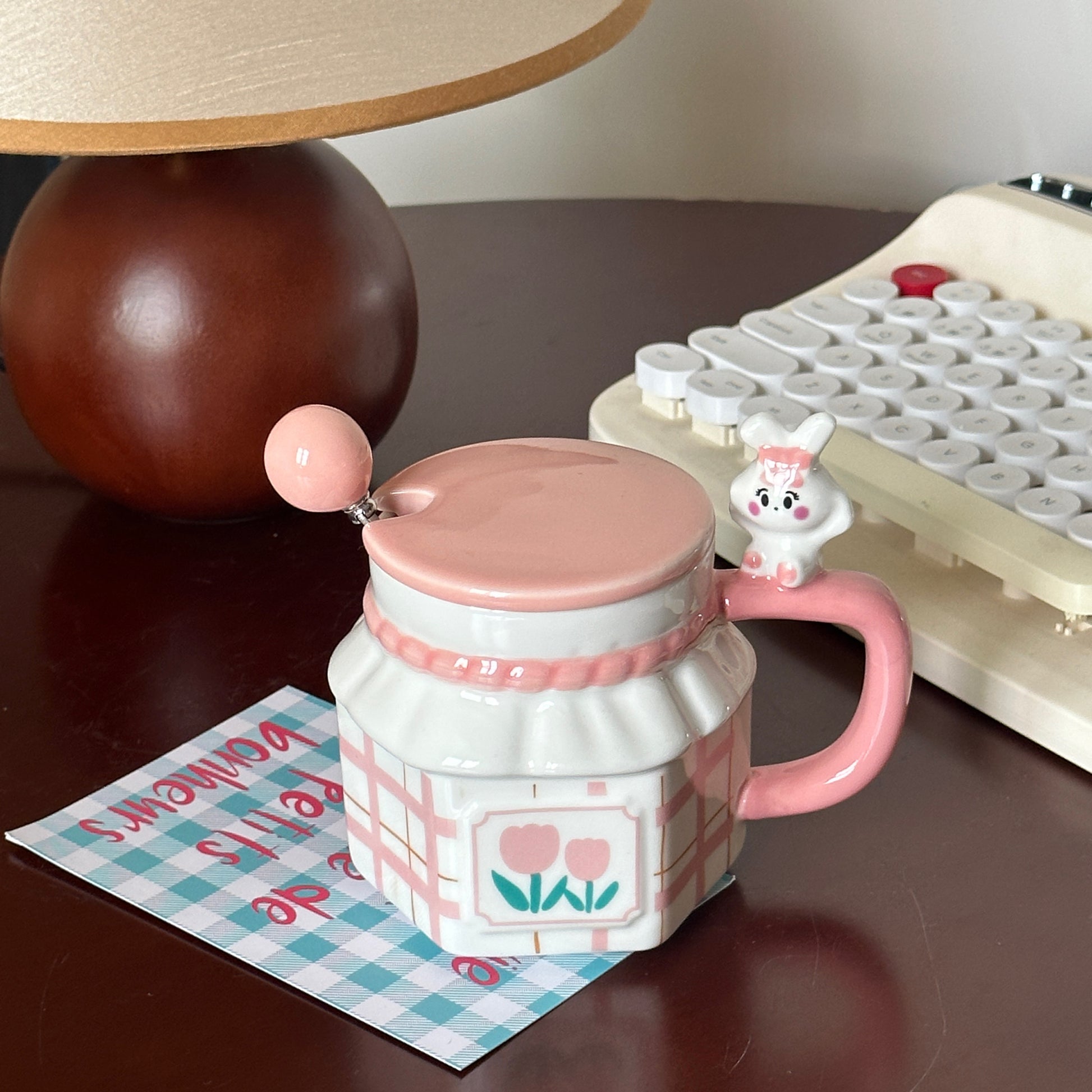 Tulip Rabbit Mug with Lid