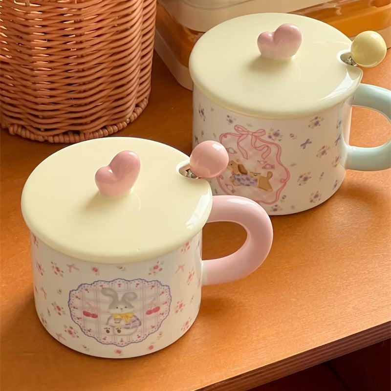 Coquette Lace Mug with Lid