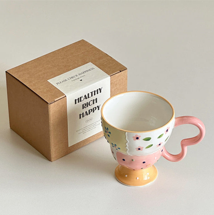 Pink Patchwork Goblet