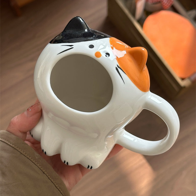 Calico Cat Yawn Mug