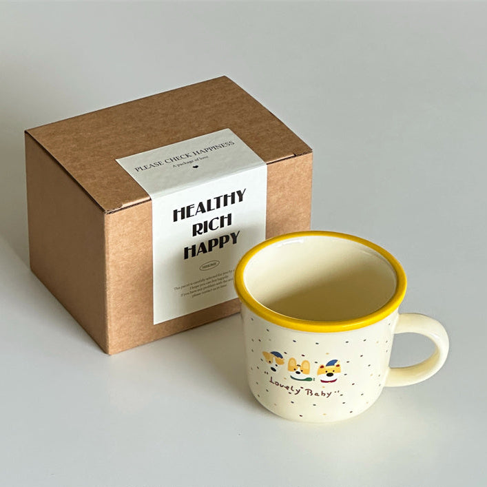 Polka Dot Milk Yellow Mug
