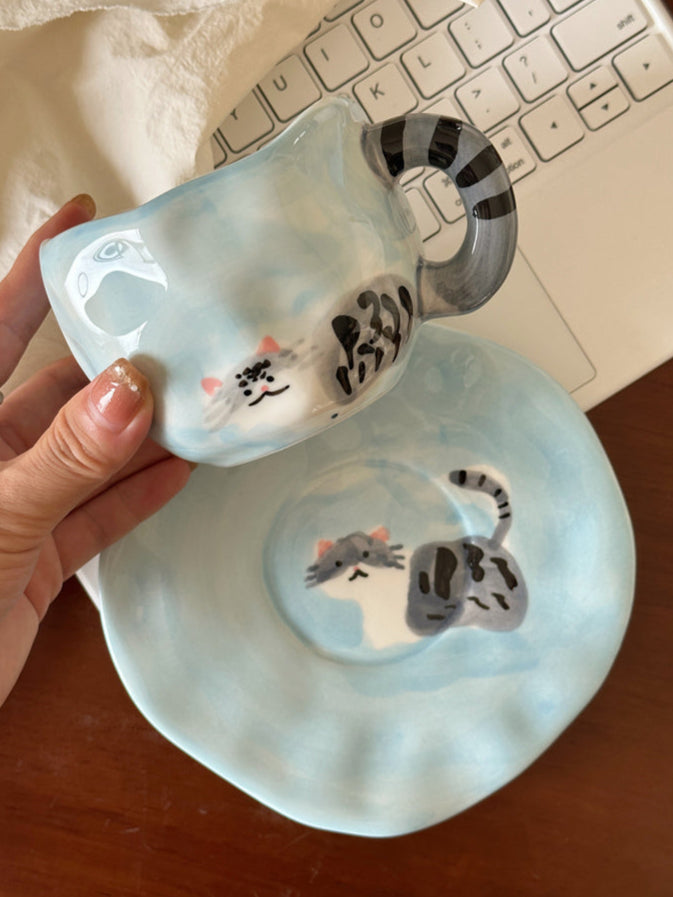 Handmade Cat Coffee Cup