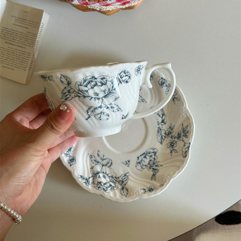 Blue Rose Vintage Coffee Cup