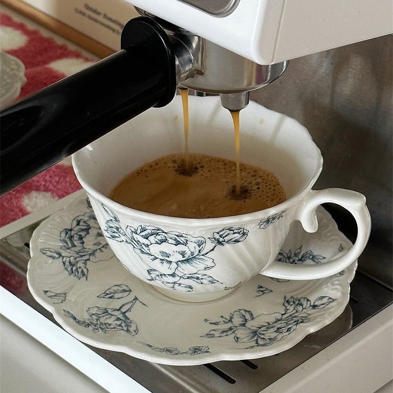 Blue Rose Vintage Coffee Cup