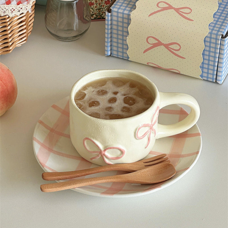 Pink Bow Cream Mug
