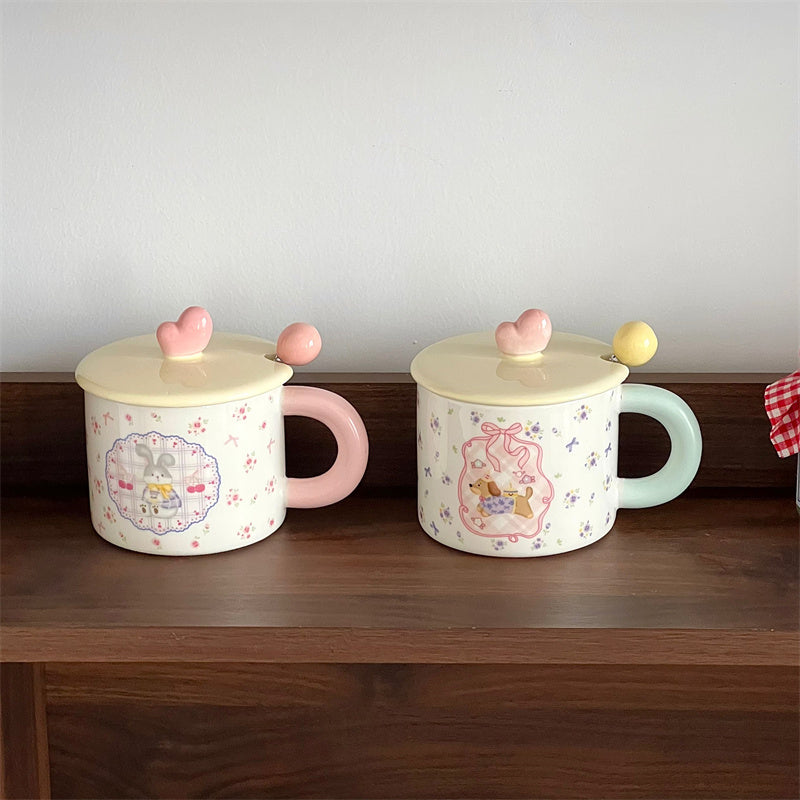 Coquette Lace Mug with Lid