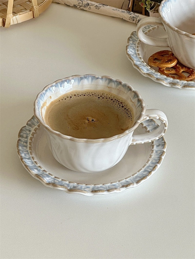 Smoky Blue Retro Coffee Cup