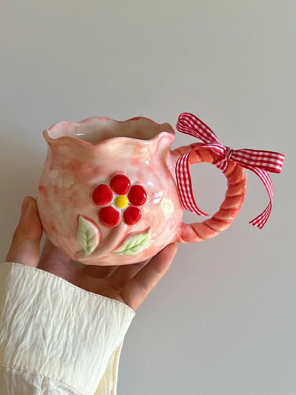 Red Flower Mug