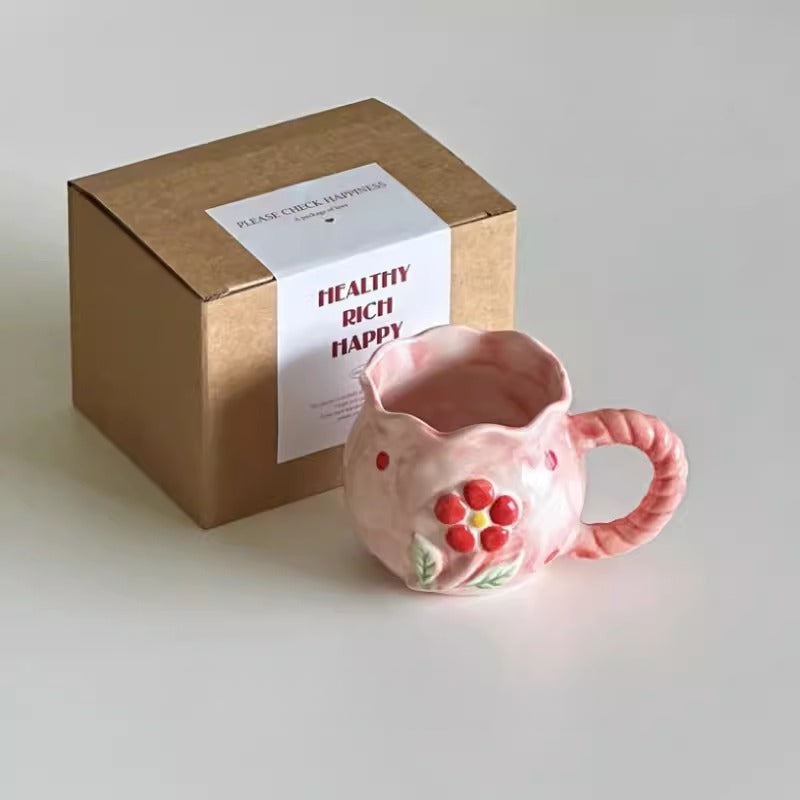 Red Flower Mug