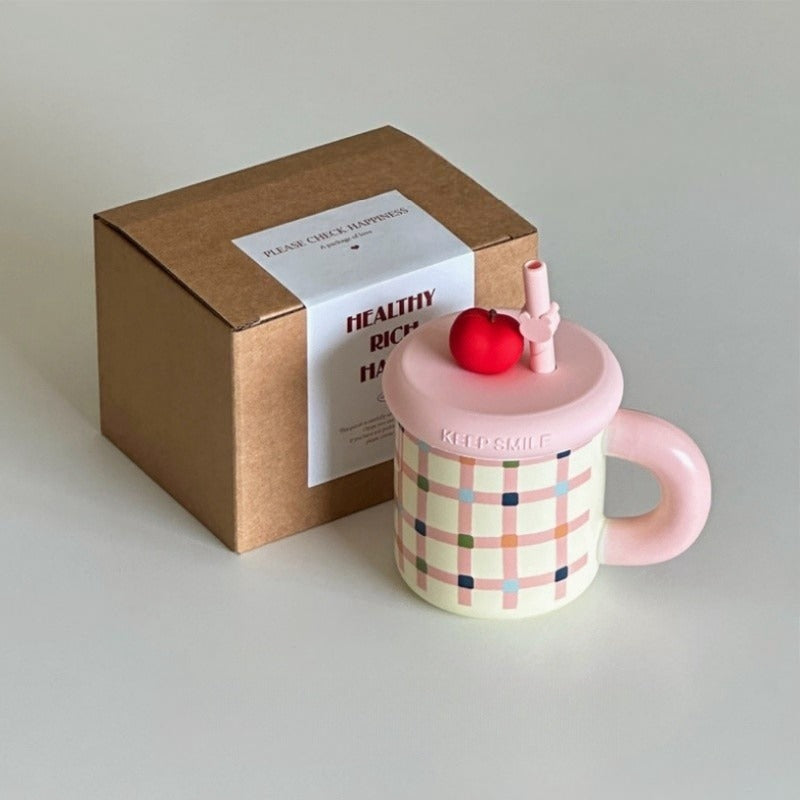 Pink Mug with Lid