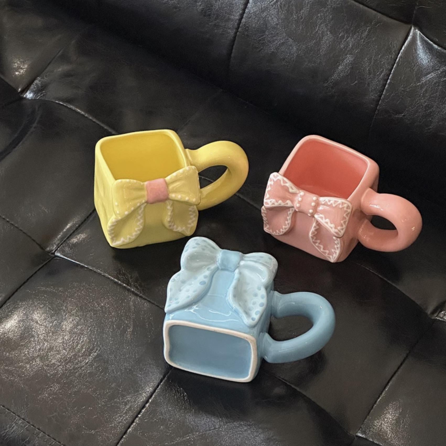 Ribbon Bow Square Mug