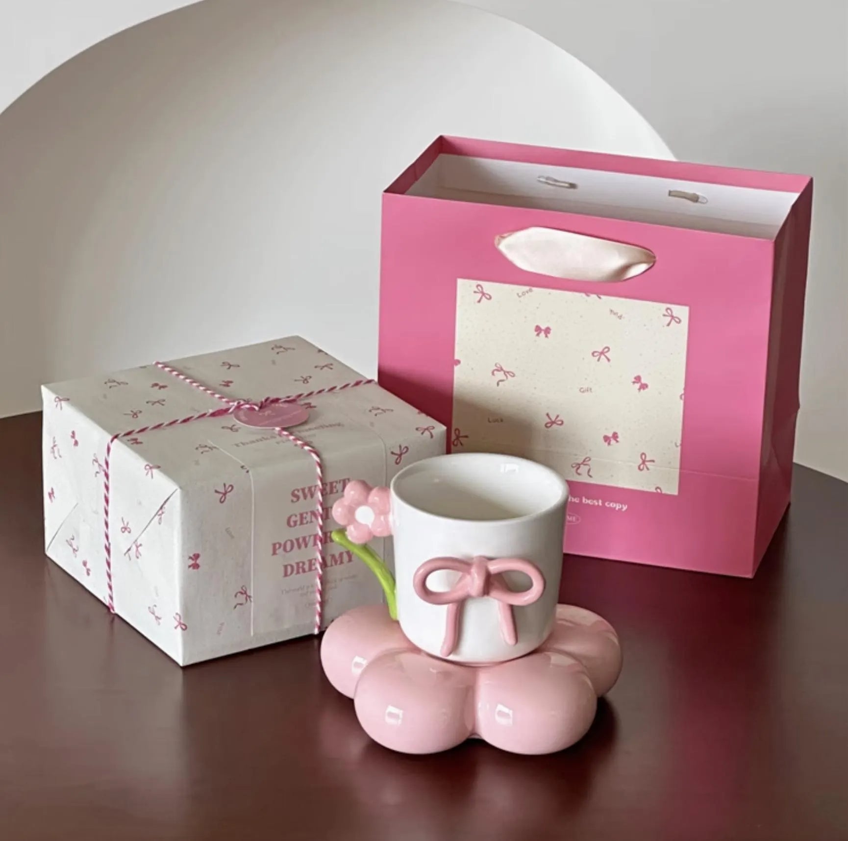 Flower Mug with Saucer