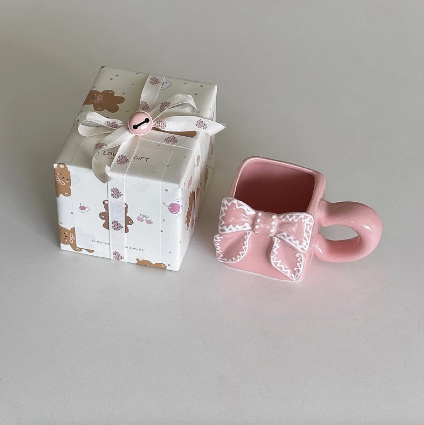 Ribbon Bow Square Mug