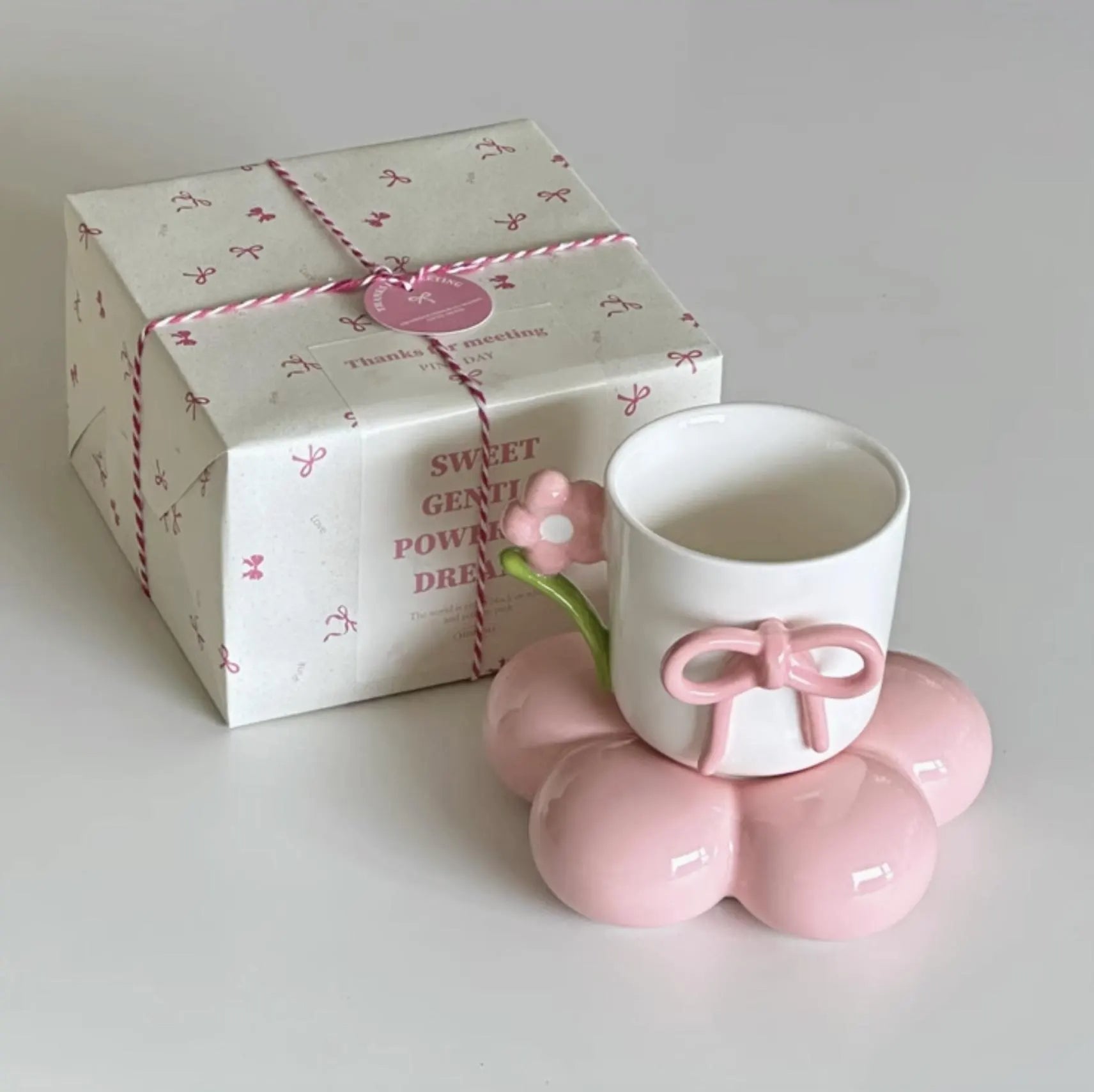 Flower Mug with Saucer