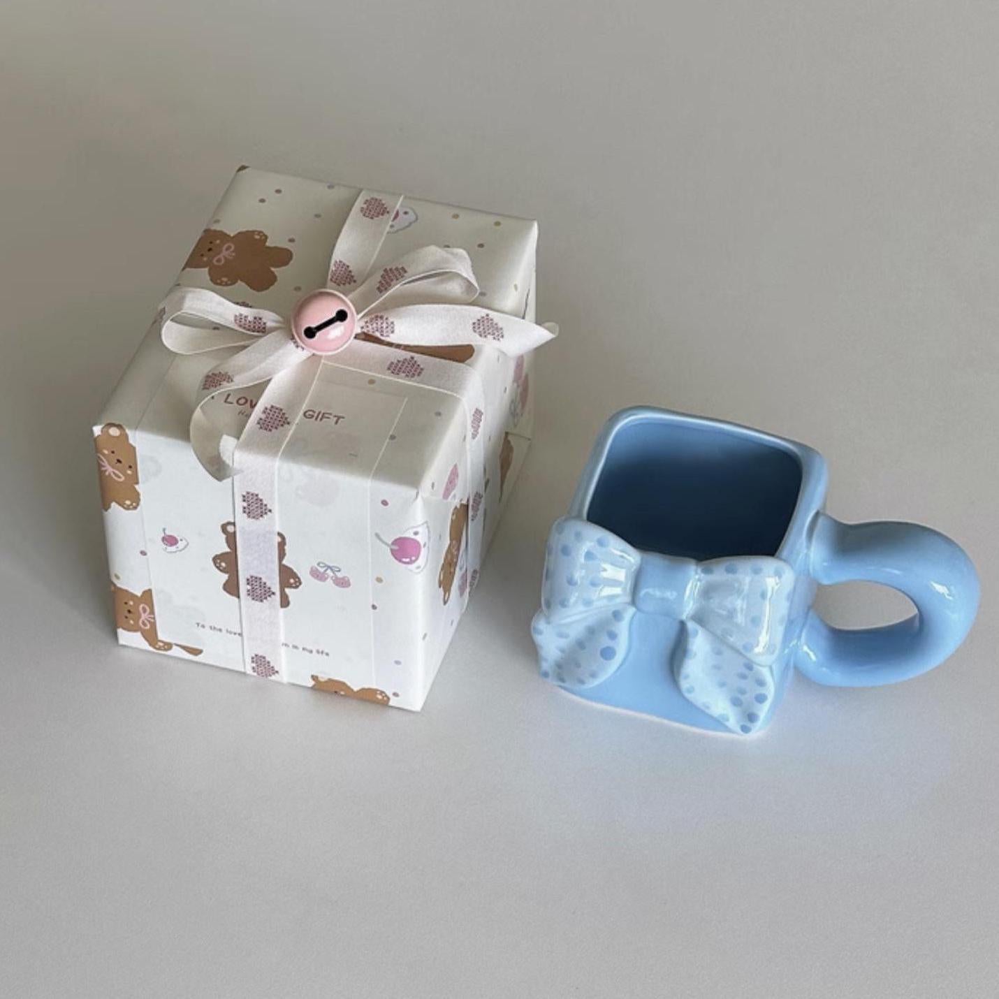 Ribbon Bow Square Mug