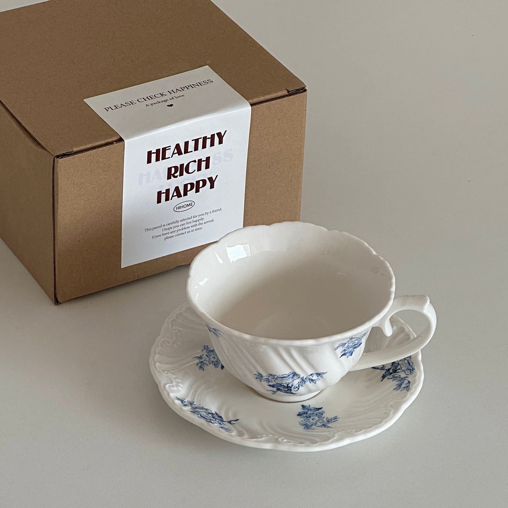Blue Trumpet Tea Cup