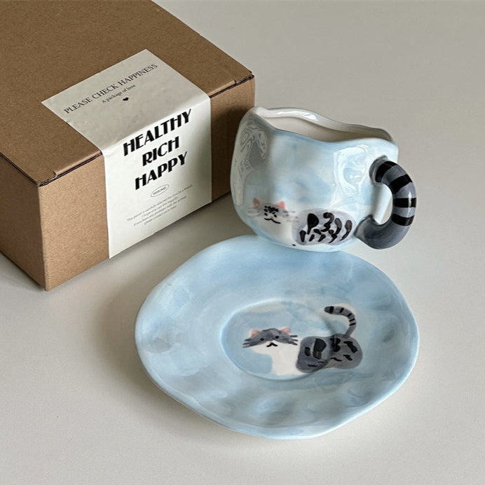 Handmade Cat Coffee Cup