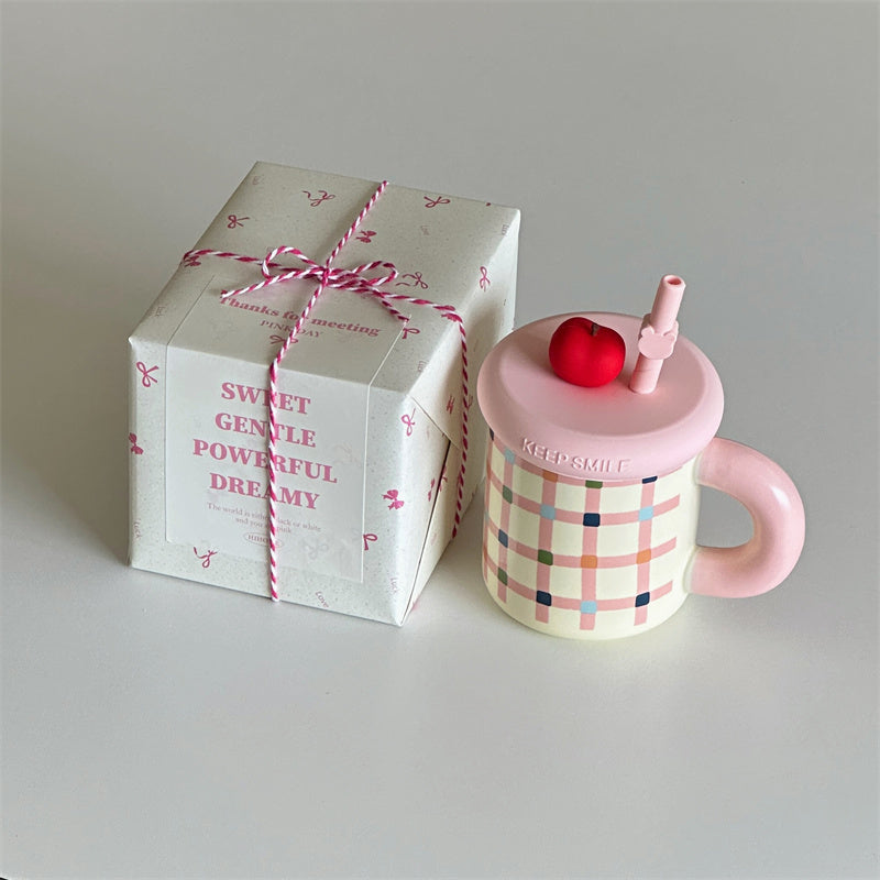 Pink Mug with Lid