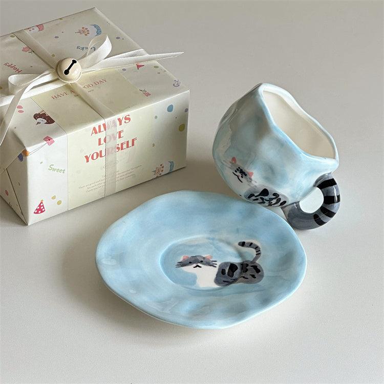 Handmade Cat Coffee Cup