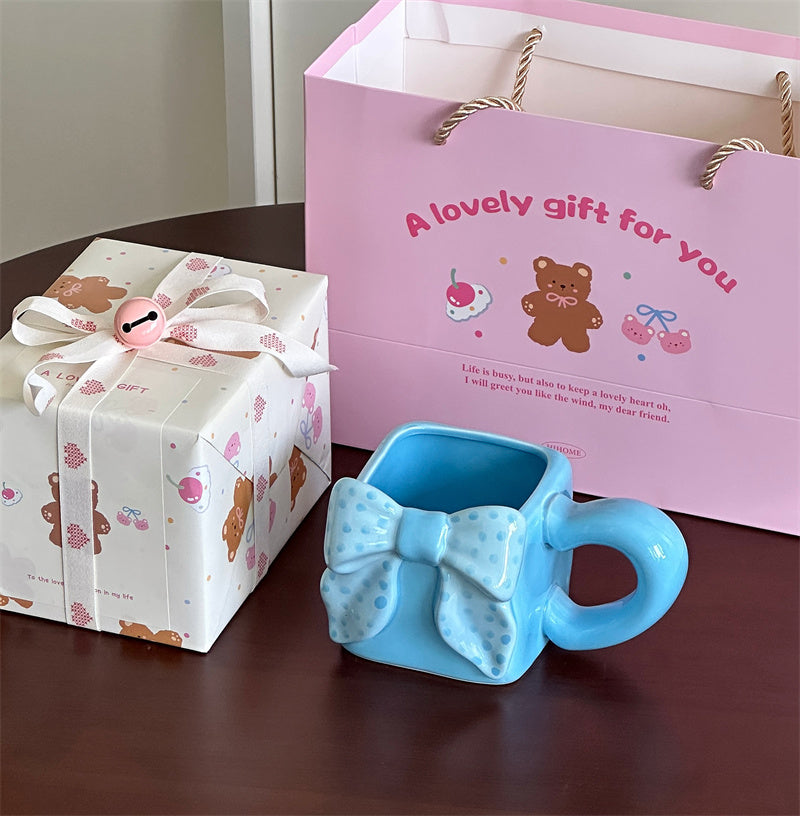 Ribbon Bow Square Mug