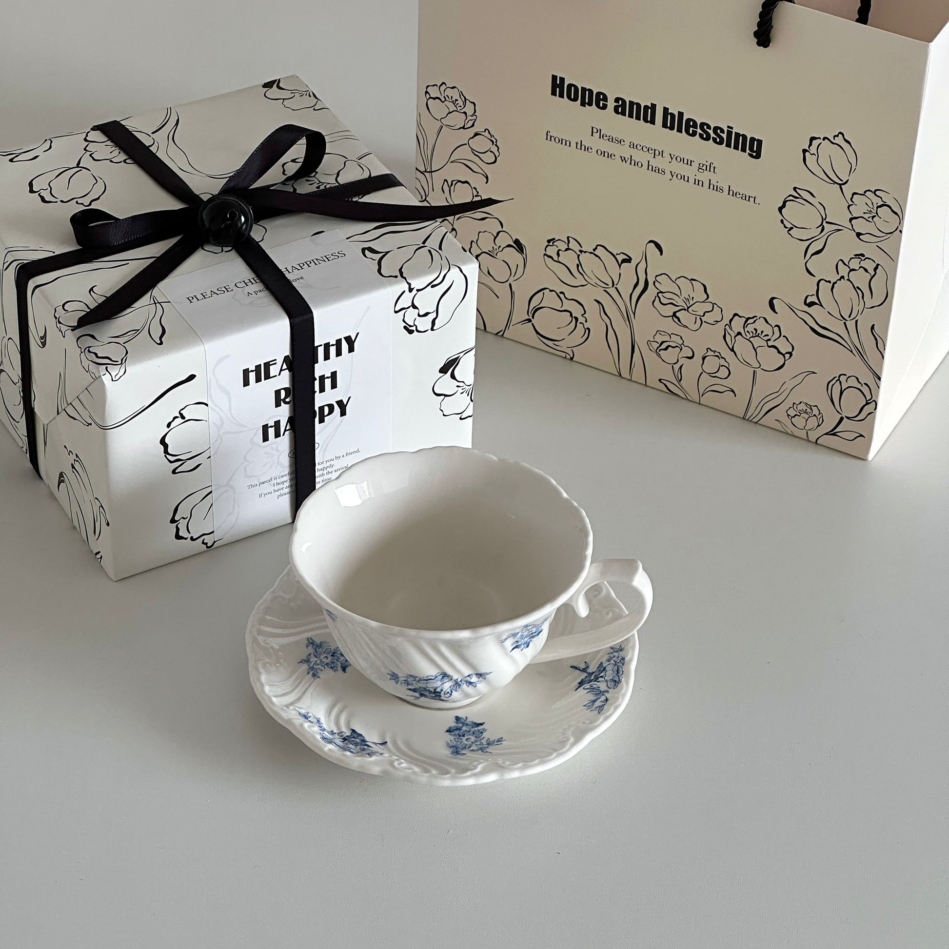 Blue Trumpet Tea Cup