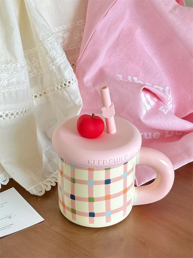 Pink Mug with Lid
