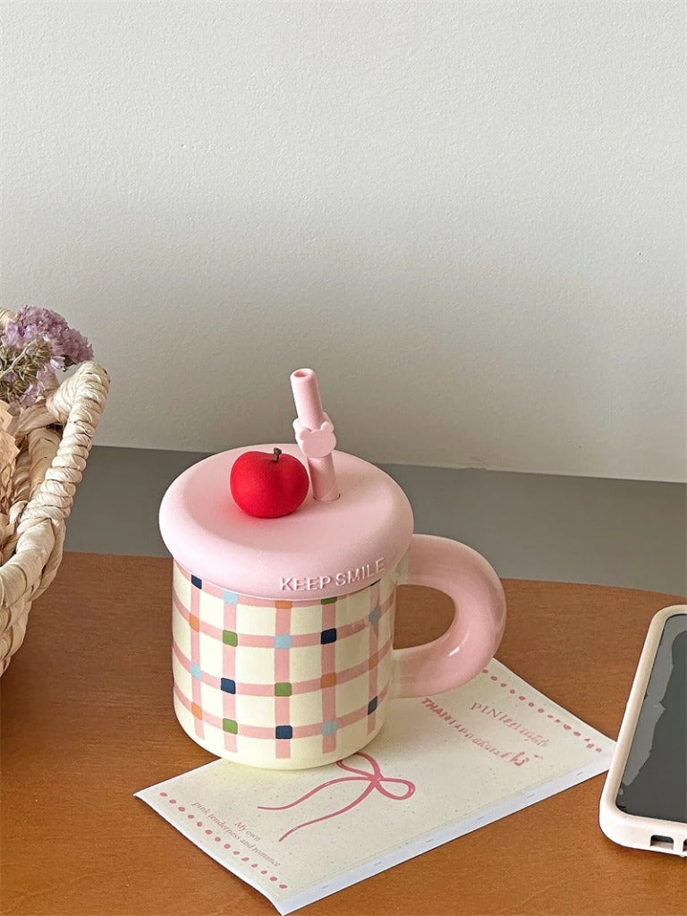 Pink Mug with Lid