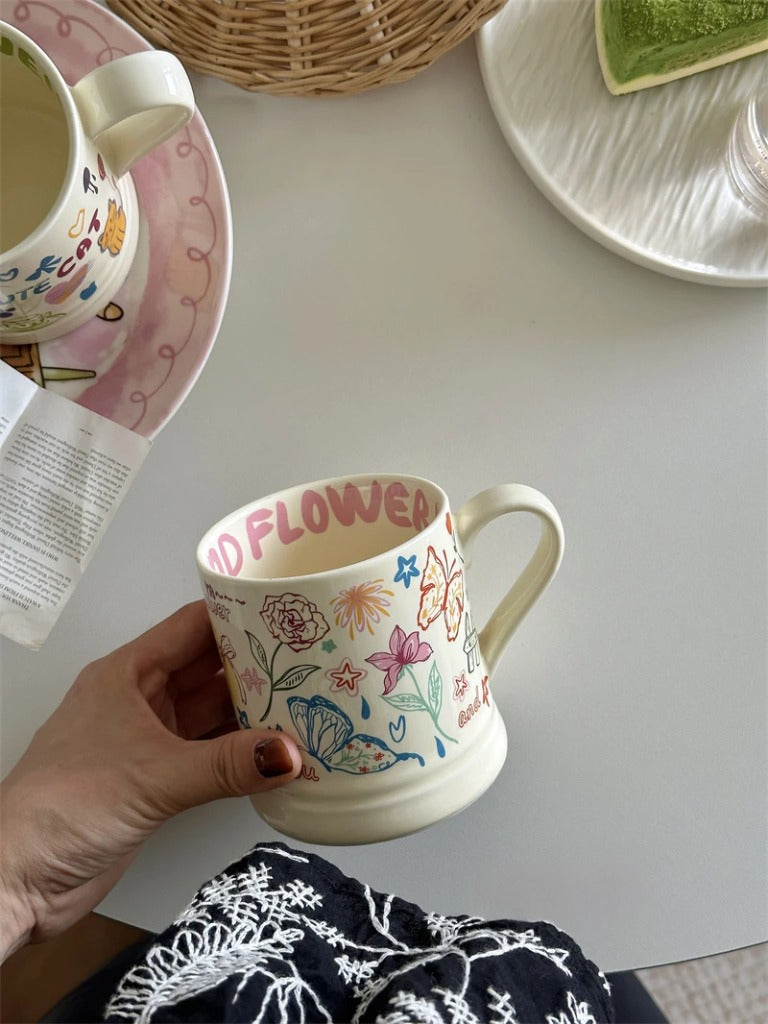 Colourful Flower Mug